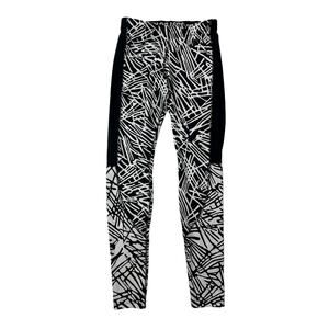 Nike Women's Size Small S Leg-A-See Printed‎ Leggings 739967 010 Black/White